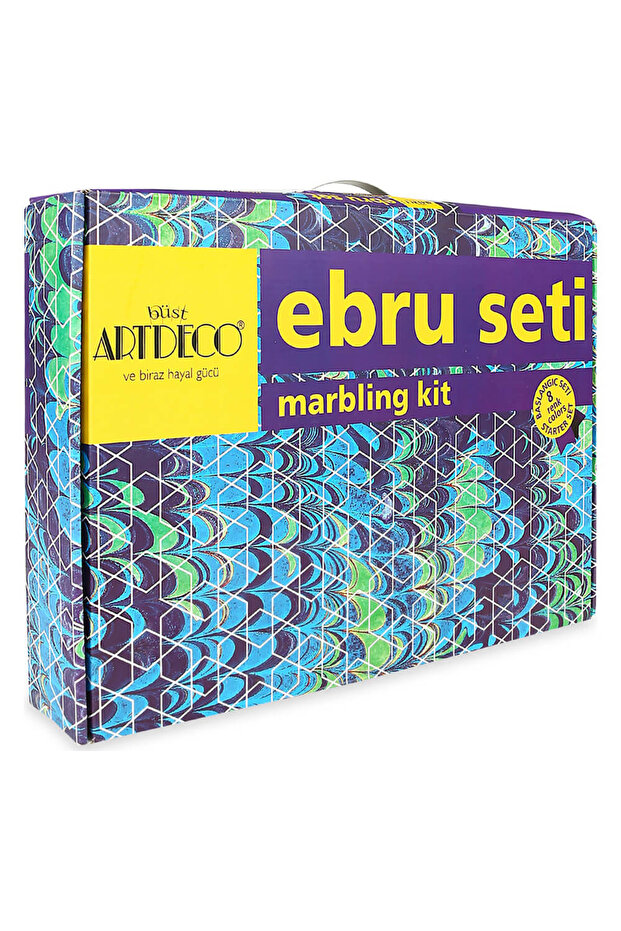 Ebru Boyası Başlangıç Seti 8 Parça - 1