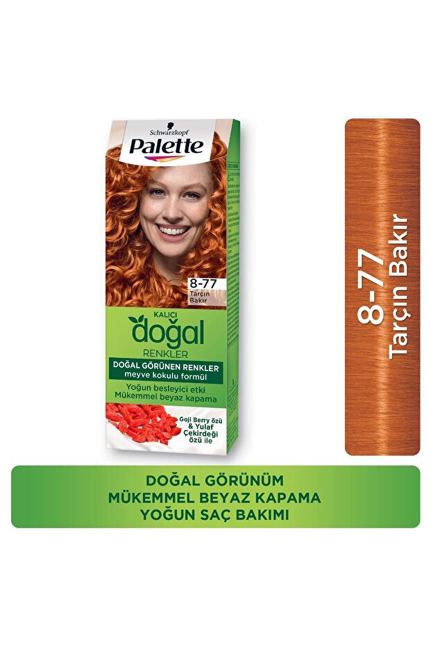 Kalıcı Doğal Renkler Saç Boyası 8-77 Tarçın Bakır 50 ml - 3
