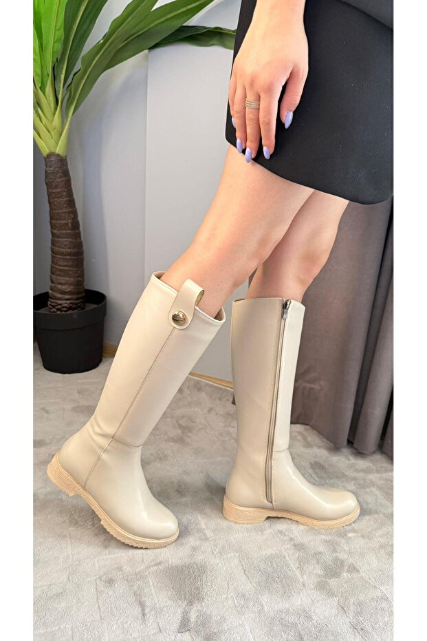 Women's Linda Daily Boots Knee-High Zippered Boots