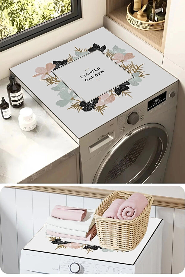 Washing Machine and Dryer Top Organizer Mat Cover Non-Slip Liquid-Proof 27Cmd240