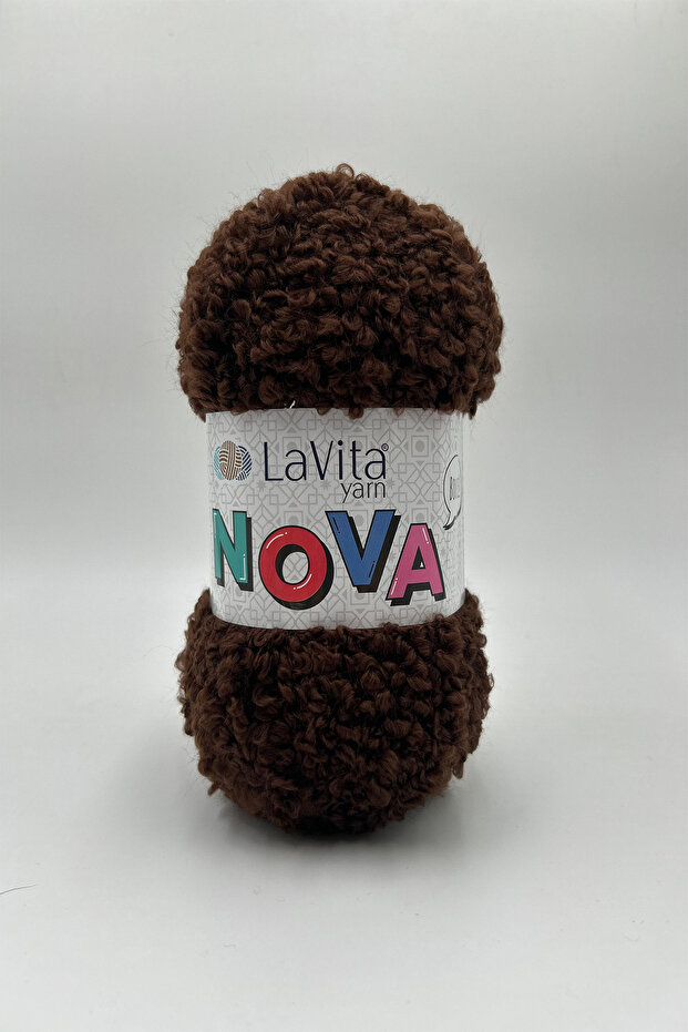 Nova Hand Knitting Yarn 20% Polyester 80% Acrylic 100Gr (Ln7220 Brown)
