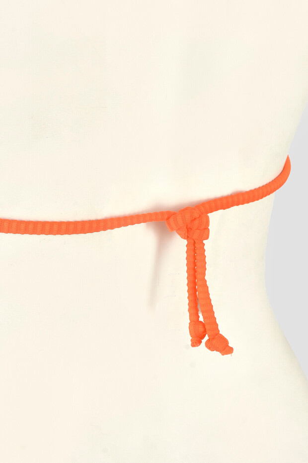 Turuncu Daisy Forest Üçgen Tek Üst Bikini - 3