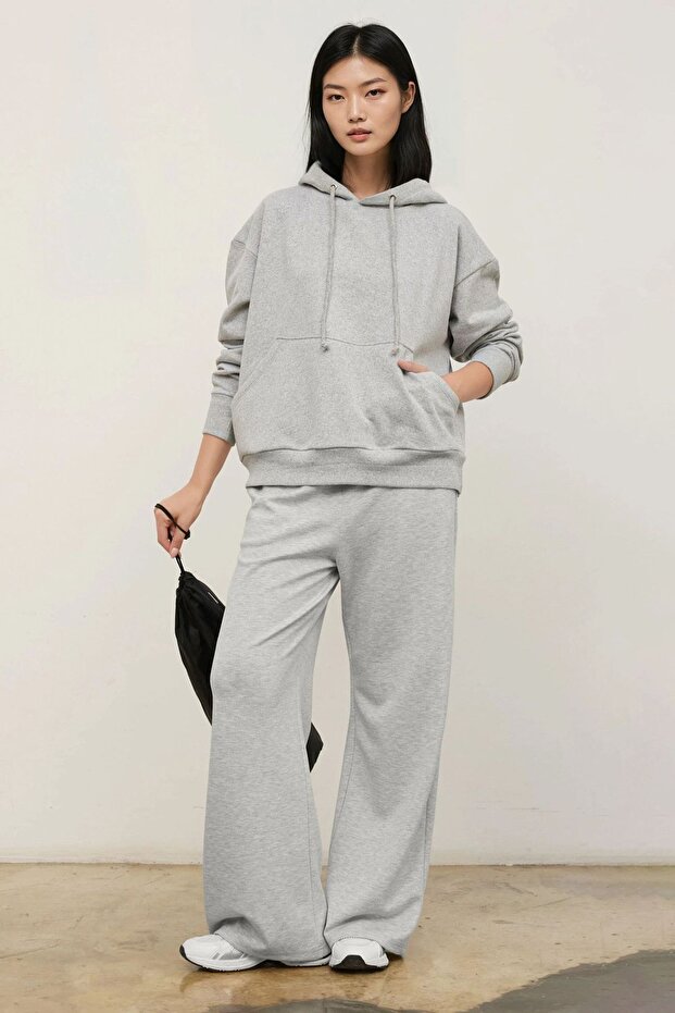 Oversize Kapüşonlu Sweatshirt - 5