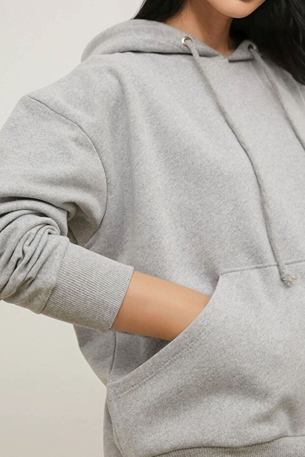 Oversize Kapüşonlu Sweatshirt - 6