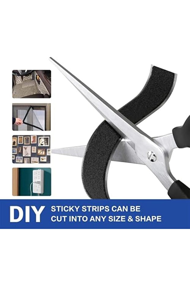 شريط لاصق Xspring Hook and Loop، شرائط Hook and Loop مع لاصق شديد التحمل، لفة Hook and Loop مزدوجة الجوانب بطول 8 أمتار - 7