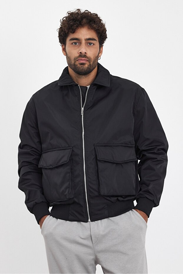Oversize Pocket Detailed Coat 56112Wyz