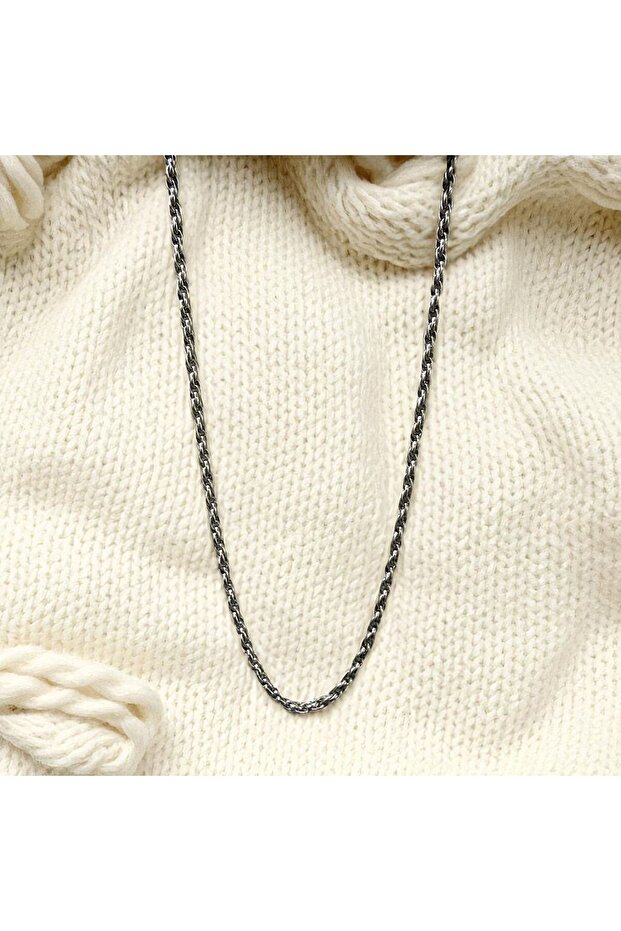 One Hundred Percent Steel Men's Twisted Chain