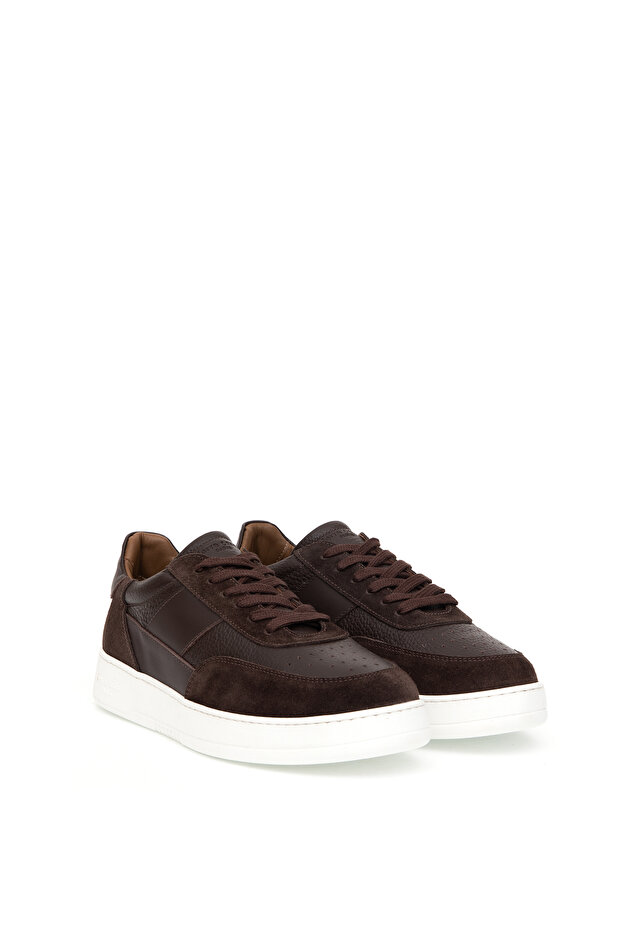 Brown 100% Leather Casual Shoes 50315618-Vr029