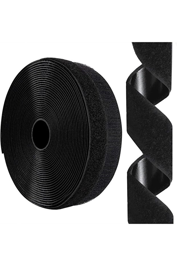 شريط لاصق Xspring Hook and Loop، شرائط Hook and Loop مع لاصق شديد التحمل، لفة Hook and Loop مزدوجة الجوانب بطول 8 أمتار - 1