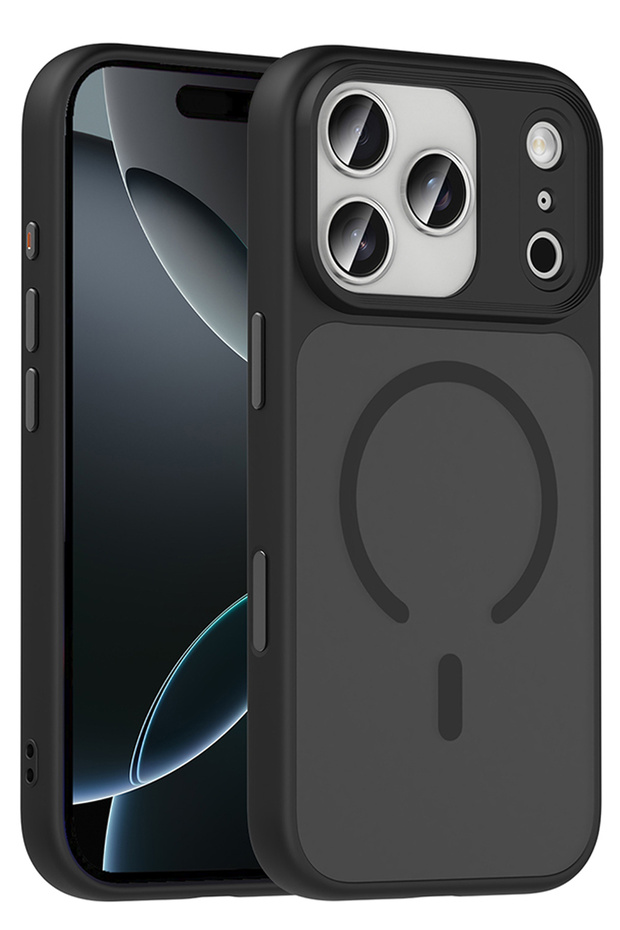 Apple iPhone 17 Pro Wireless Şarj Destekli Flet Magsafe Mat Arka Yüzey Kapak Kılıf - 1