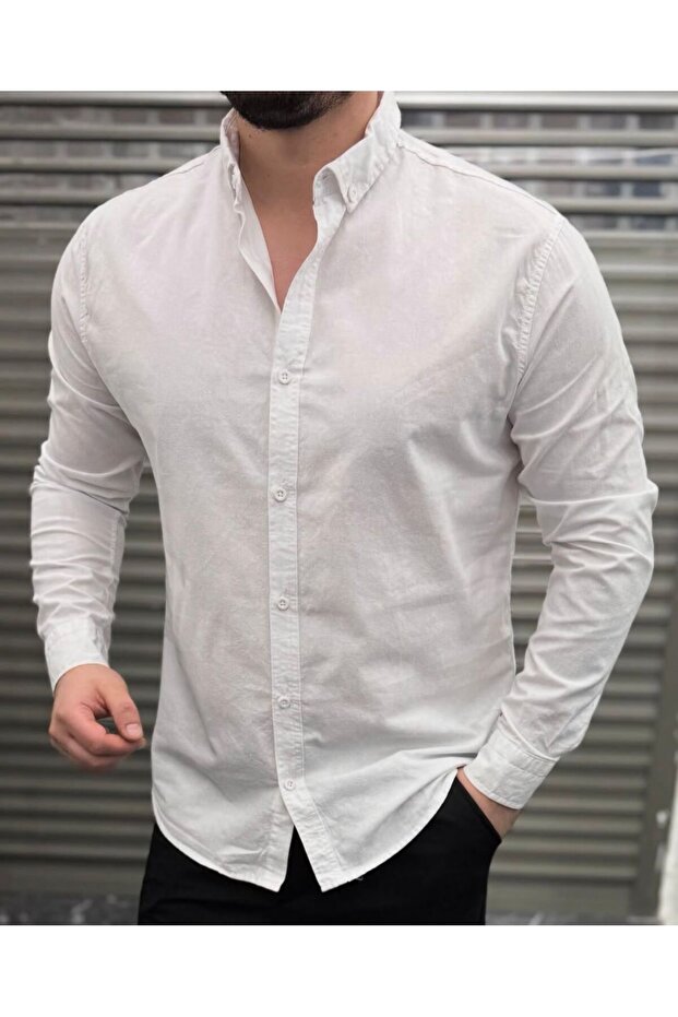 erkek keten gömlek - 1