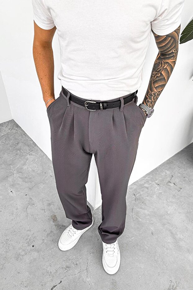 Antrasit Basic Premium Kumaş Pantolon - 1
