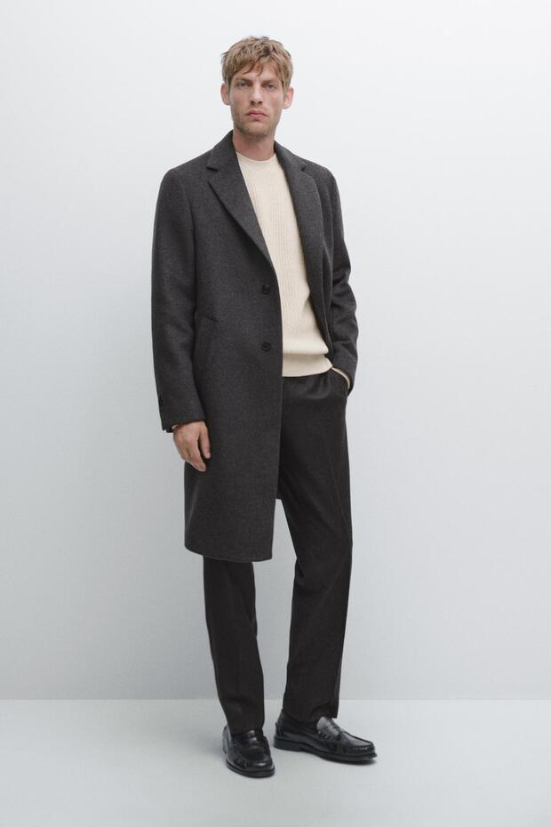 100% wool flannel trousers - 1