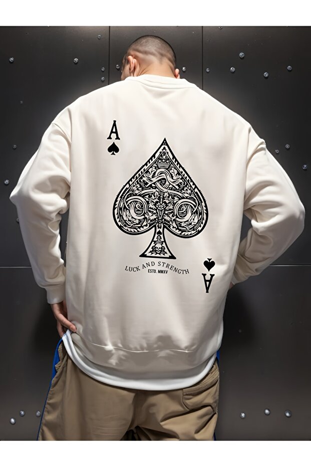 Unisex Maca Breast Printed Oversize Sweatshirt