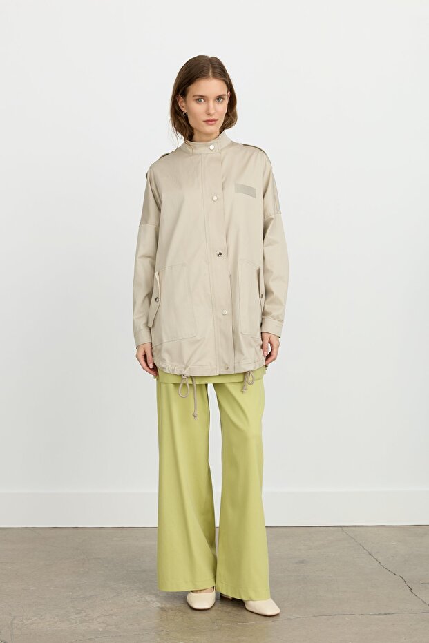 Apolet Detaylı Oversize Kap Taş - 3