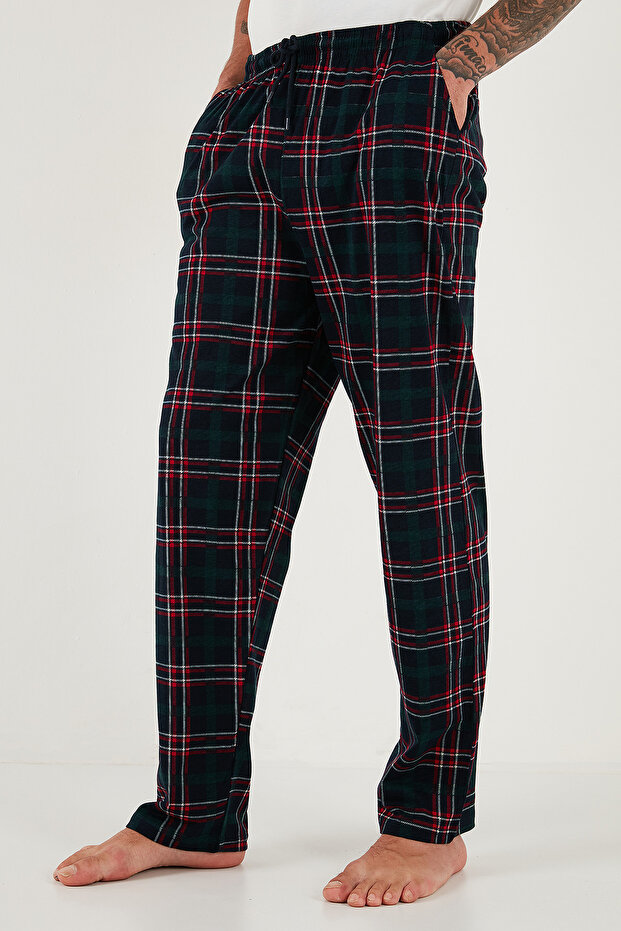 Pamuklu Regular Fit Normal Bel Düz Paça Cepli Pijama Altı Erkek PİJAMA ALTI 6574003 - 5