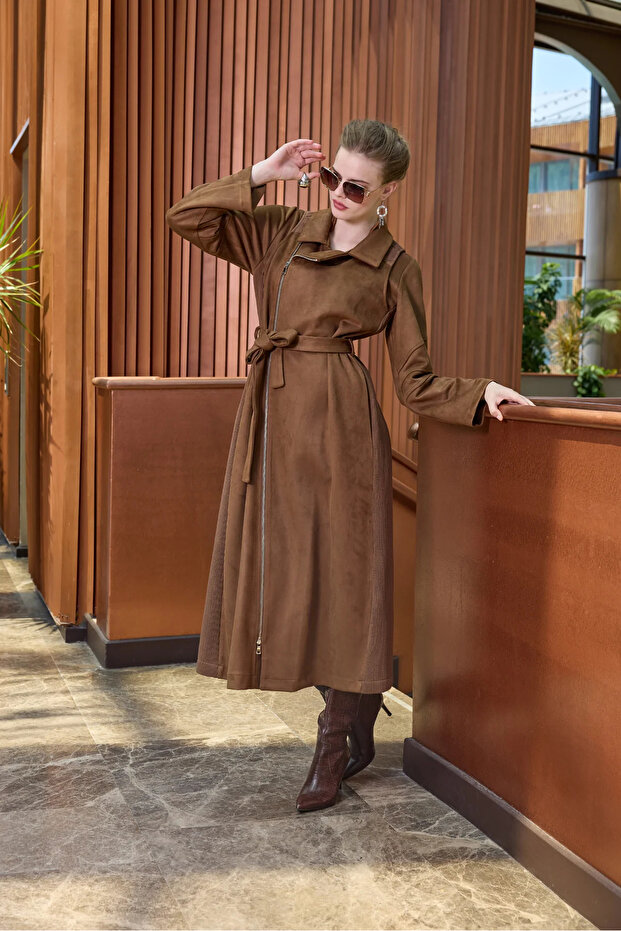 حذاء من جلد الغزال 38502 تان - 5