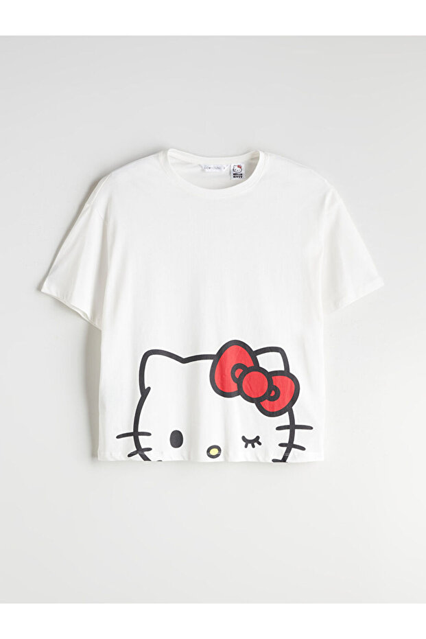 Shining Store'dan Işıltılı Seçimler | Hello Kitty Baskılı Kadın Şortlu Pijama Takımı - 6