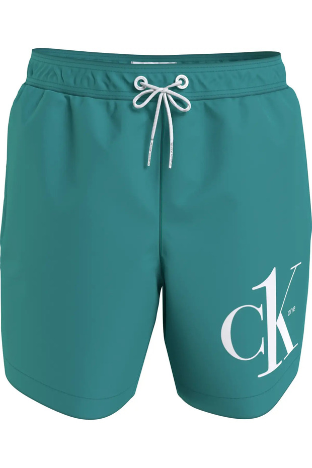 MEDIUM DRAWSTRING Erkek Yeşil Deniz Şortu - 1