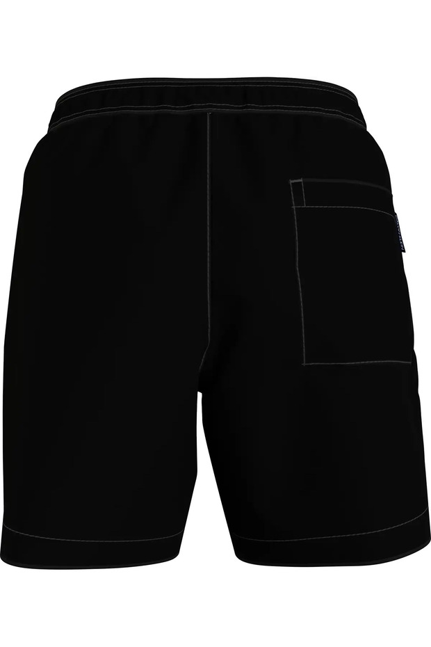 MEDIUM DRAWSTRING Erkek Siyah Deniz Şortu - 3