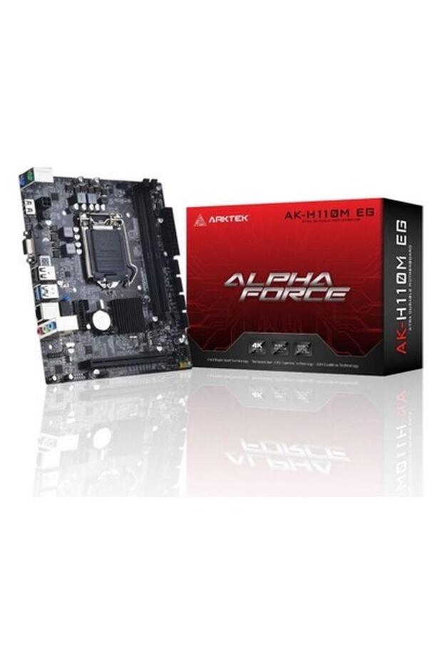 Mbı Alpha Force AK-H110M Eg H110 Chip 2xddr4 D-Sub HDMI 7.nesil Anakart - 1