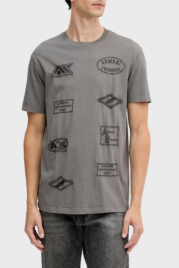 Embroidered Cotton Regular Fit Crew Neck t Shirt Men's t Shirt Xm001899 Af16283 U8
