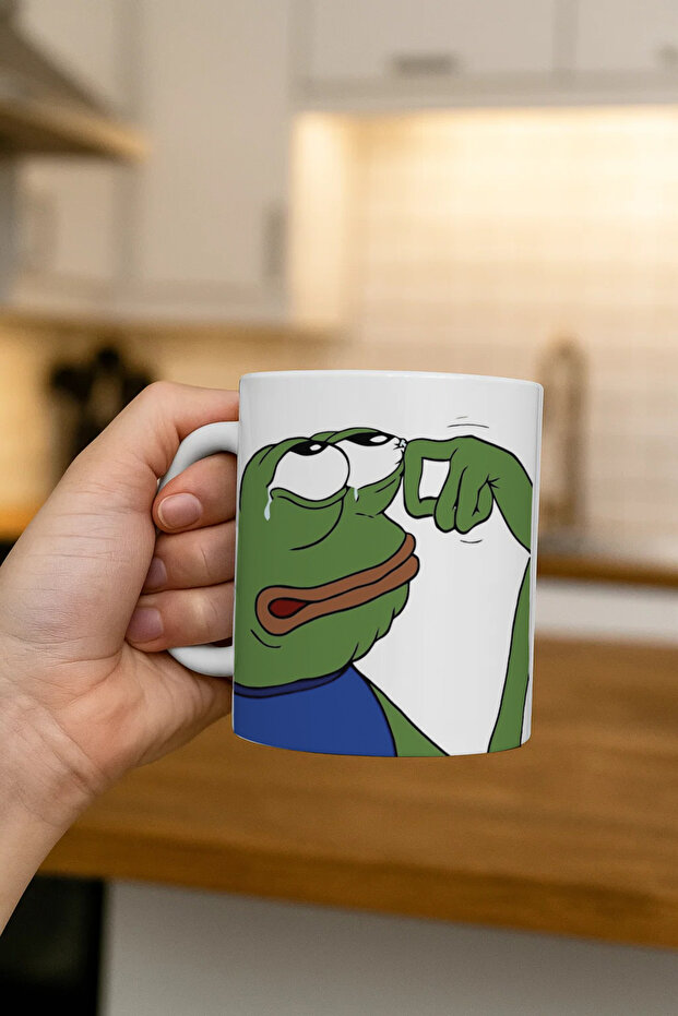 كوب منقوش على شكل ضفدع حزين - 2