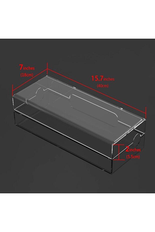 Acrylic Keyboard Cover without Numeric Keypad from TKL, 40×18×5.5 cm Transparent Dust Protec - 7