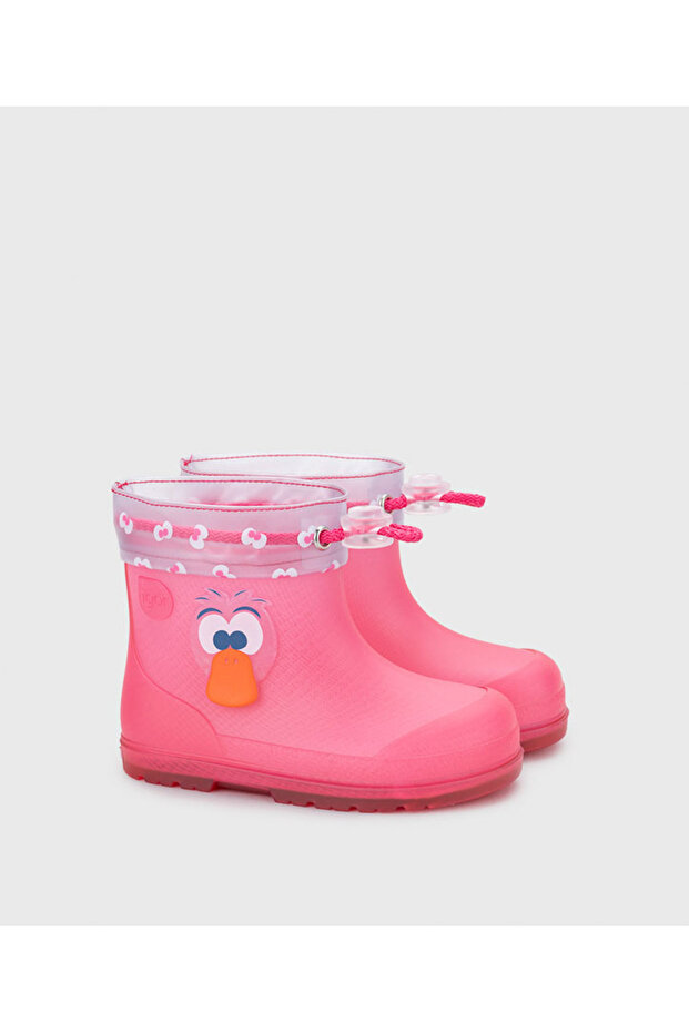 Size 22-28 Flexible Non-Slip Sole Waterproof Rain Boots for Girls and Boys