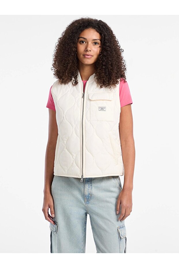 Jeans Kadın Beyaz Yelek W5YN76WHG02-G054 - 5