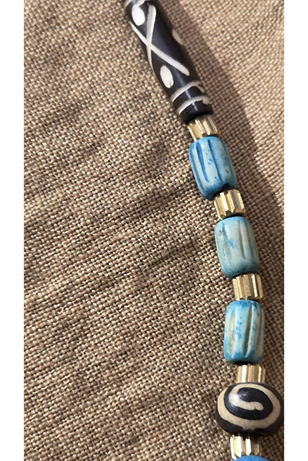 قلادة من الحجر الطبيعي الأصلي من العقيق - 4