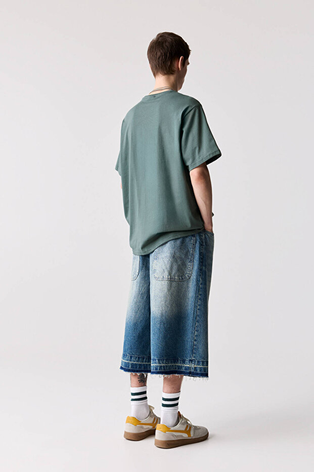 Basic kısa kollu pamuklu tişört - 3