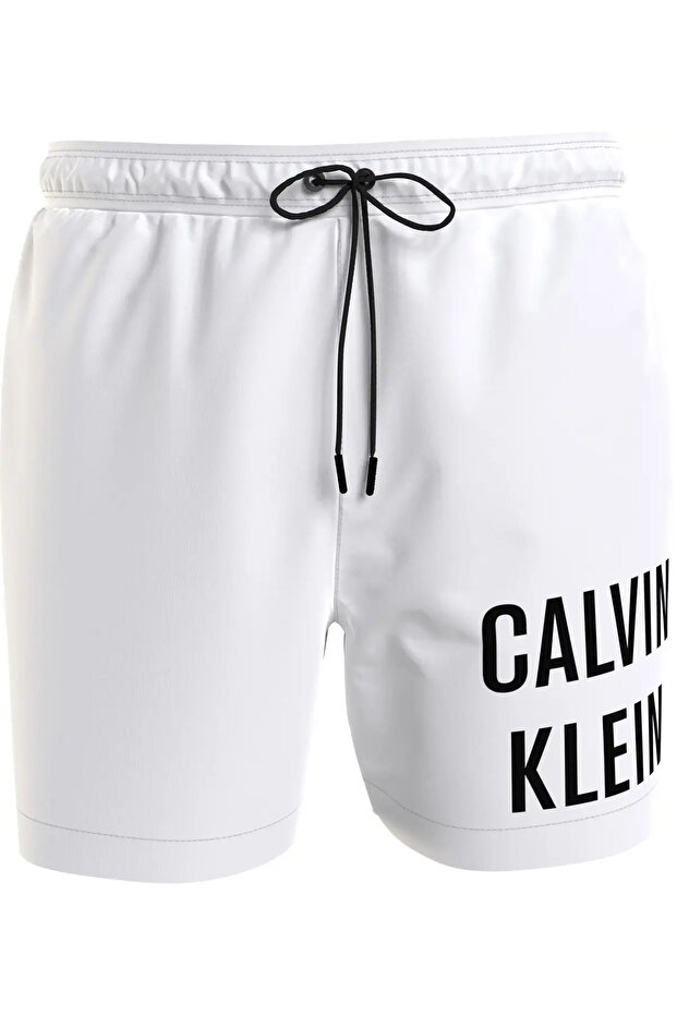 MEDIUM DRAWSTRING Erkek Beyaz Deniz Şortu - 1