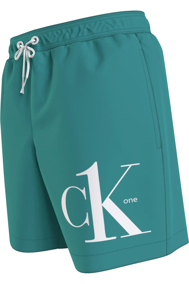 MEDIUM DRAWSTRING Erkek Yeşil Deniz Şortu - 2