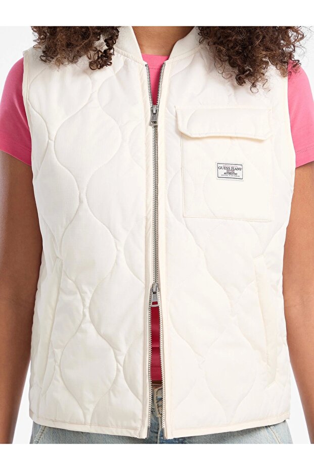 Jeans Kadın Beyaz Yelek W5YN76WHG02-G054 - 6