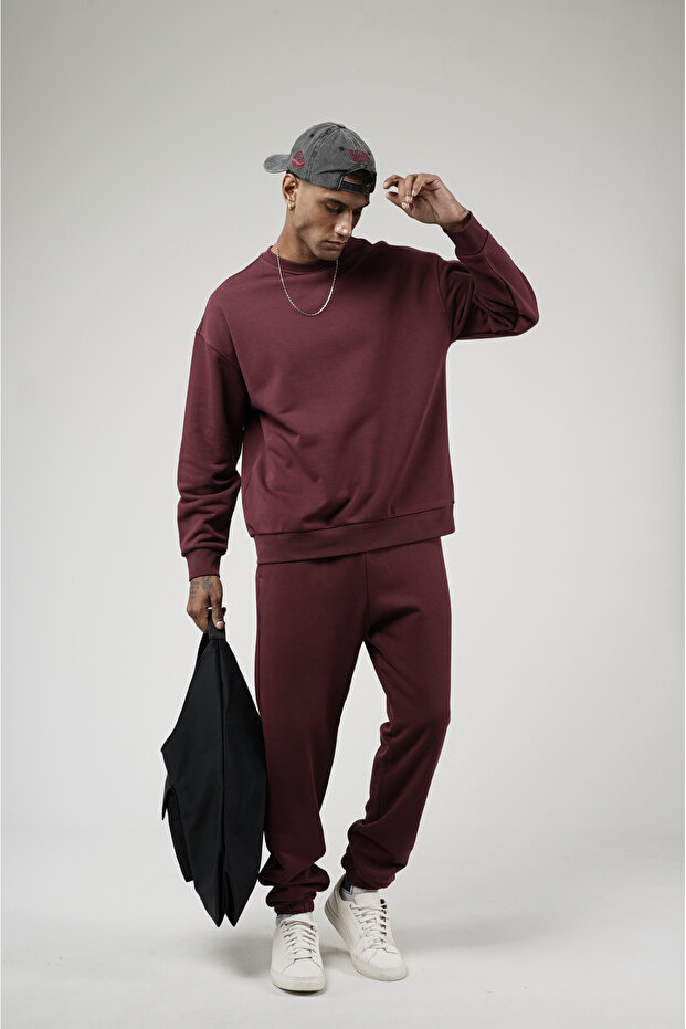 Trend Biz Sweat Pants Top and Bottom Set Oversize Fit Crew Neck