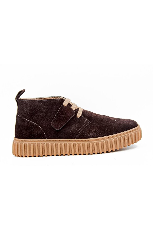 263271 Three Lace-Up Men's Casual Boots - Dark Brown