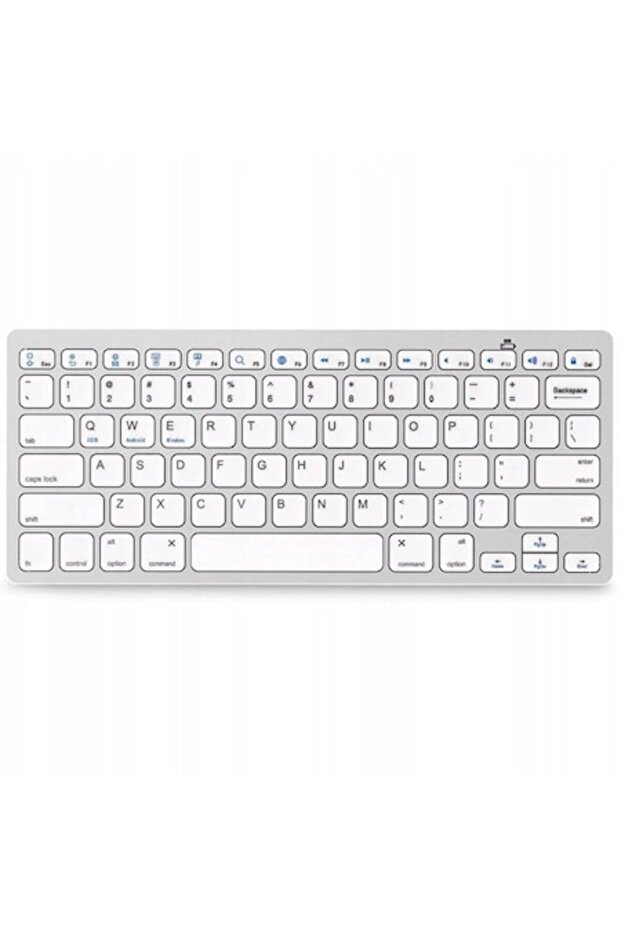 Wireless Keyboard AB HOMES, Compatible with Windows/Macbook/iOS, Bluetooth, Silver - 1