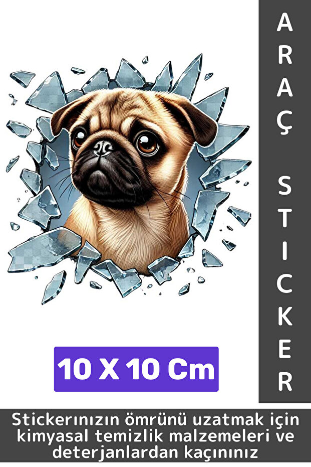 Special Design Car Exterior Modified Fun Creative Stylish 3D Pet Cat Dog Sticker 10 X 10 cm