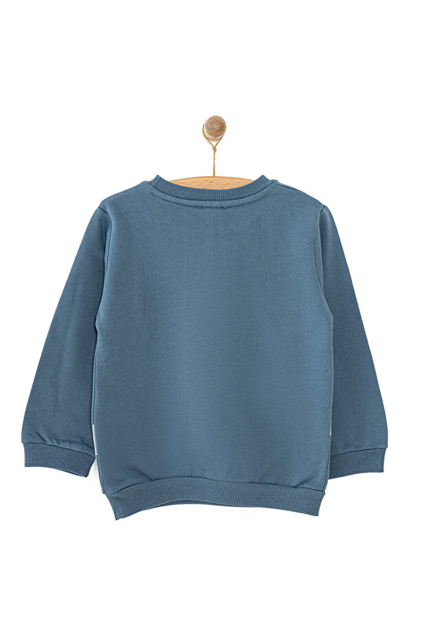 HelloBaby Basic İş Arabaları Baskılı Sweatshirt - 3
