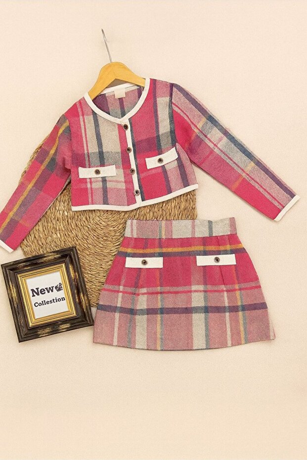 Plaid Skirt Set – 2-Piece Girls' Combination / Ages 2-9