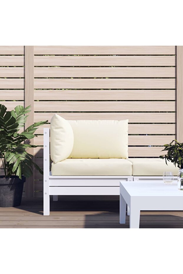 Pallet Cushions 3 pcs Cream White Oxford Fabric
