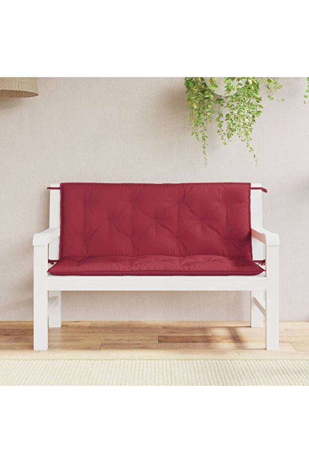 Garden Bench Cushions 2pcs Wine Red 150x50x7cm Oxford Fabric