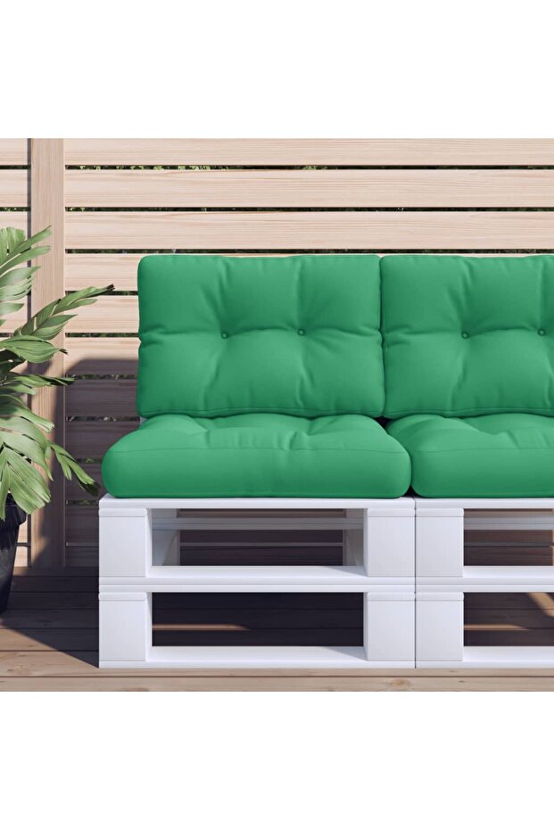 Pallet Cushion Green 50x40x12 cm Fabric