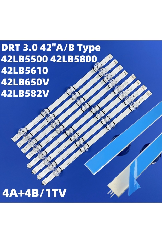 8 PCS For 1TV LED Backlight Strip For LIG TV DRT 3.0 42inch 42LF5800 42LB6200 42LF580V 42LB550A 42LB