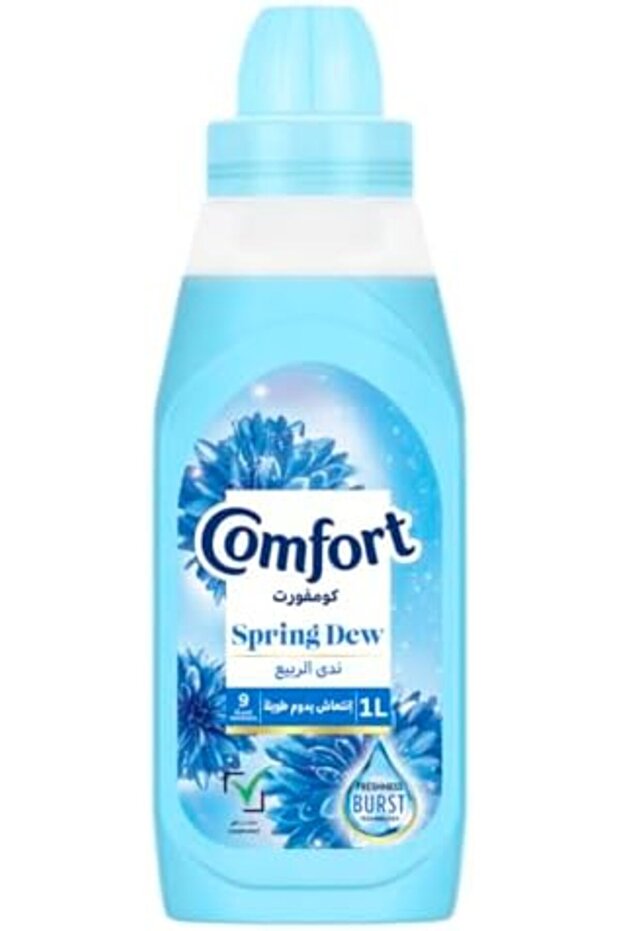 Fabric Softener, Spring Dew, with freshness-burst technology for longer lasting fragrance &