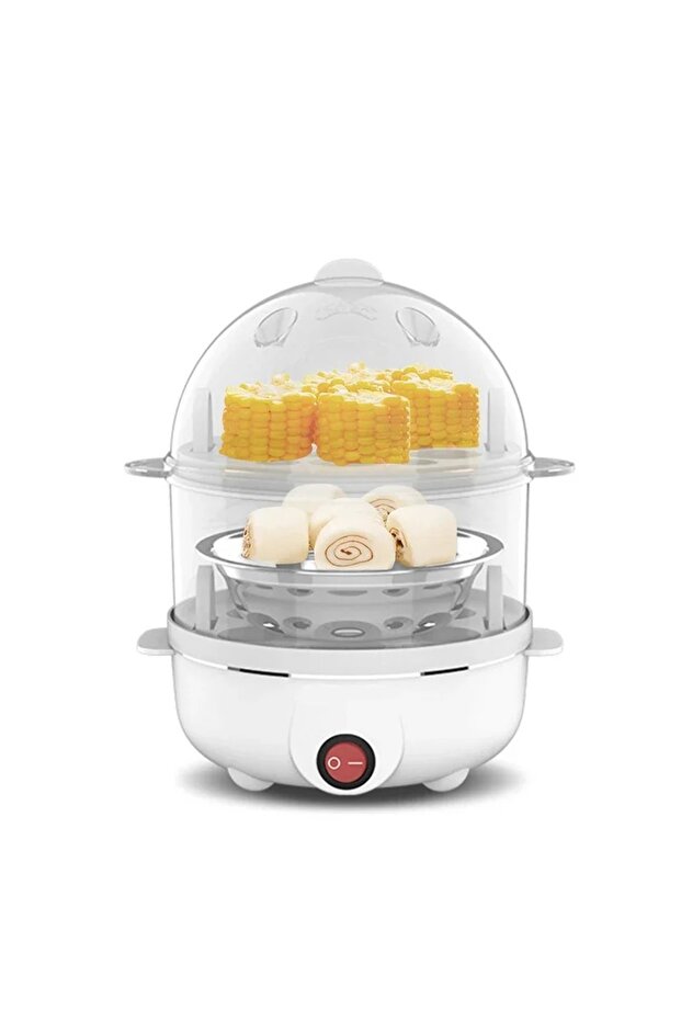 EU Double layer Automatic Electric Egg Streamer Multifunctional Electric Egg Boiler Double Layers Eg