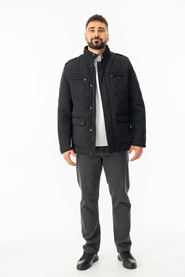 Men's Imported Quilted Coat - 1