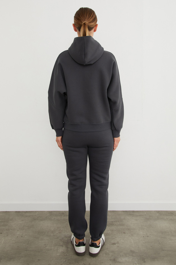 3 İplik Basic Kapüşonlu Jogger Eşofman Takımı - 6