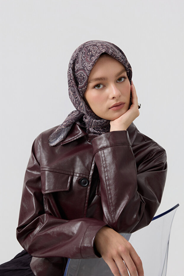 Pamuk Eşarp Magic Mürdüm - 2